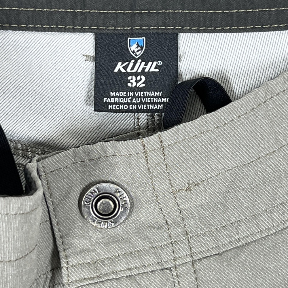 Kuhl Shorts Mens 32 Gray Performance Stretch Outdoor Quick Dry Hiking Drawstring - Picture 3 of 11